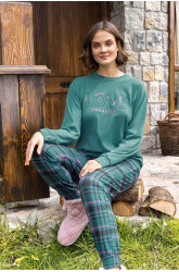 Aydoğan Kadın Sezin O Yaka Spor Deniz Yeşili Pijama Takımı 15022