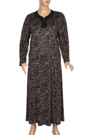 Hesna Kadın Demet Kuplu Boydan Kırık Cam Desenli Siyah Elbise